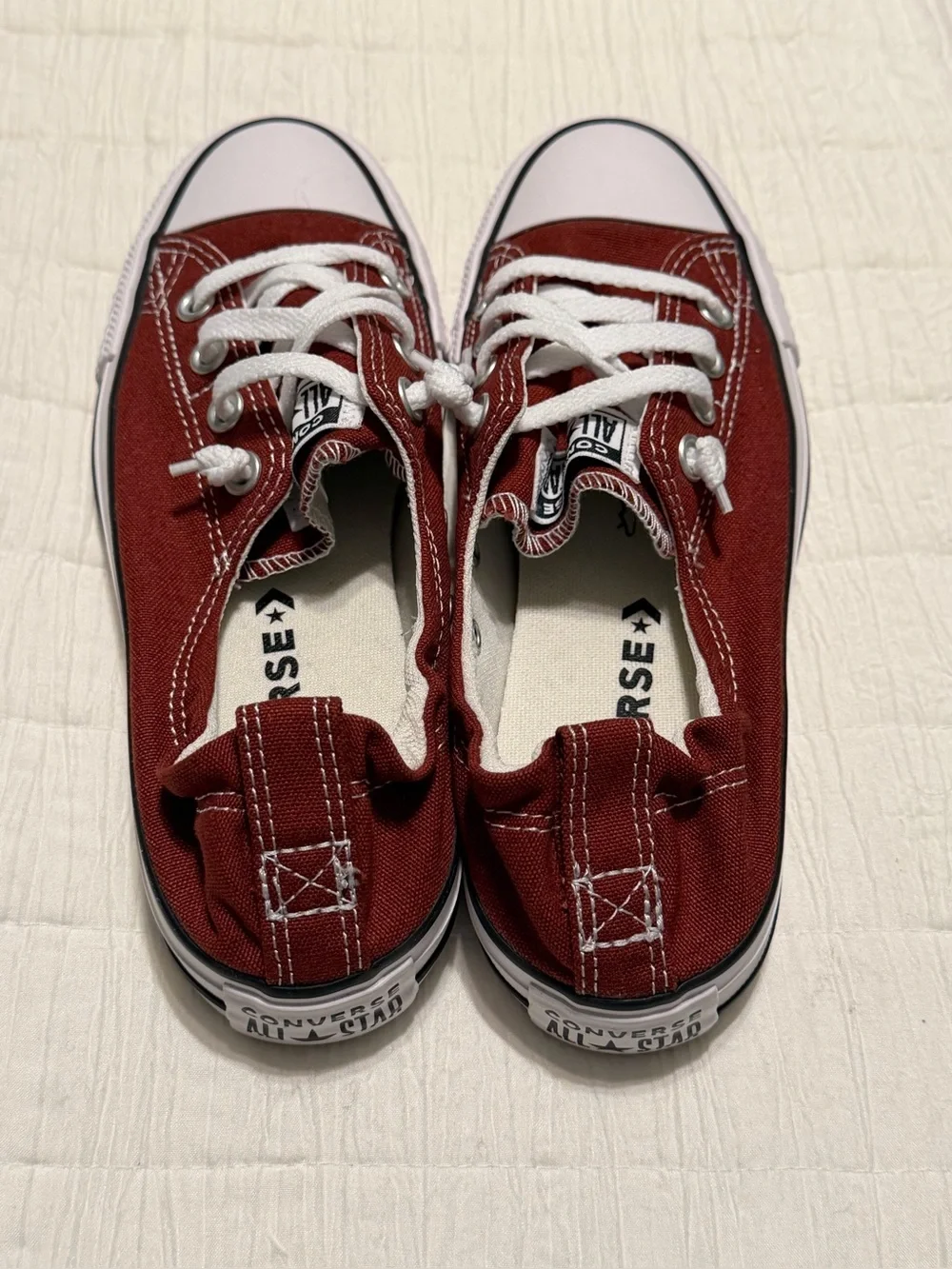Converse Chuck Taylor Low Top Slip-On Sneakers - Red Maroon